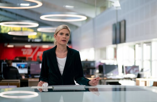 TV 2 Fyn is live with their flagship news program from Saga and Mimir